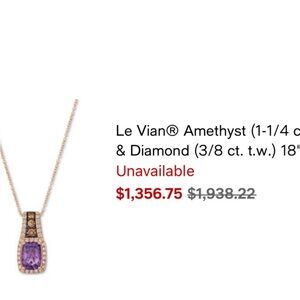 Levian Purple Amethyst and Diamond Necklace